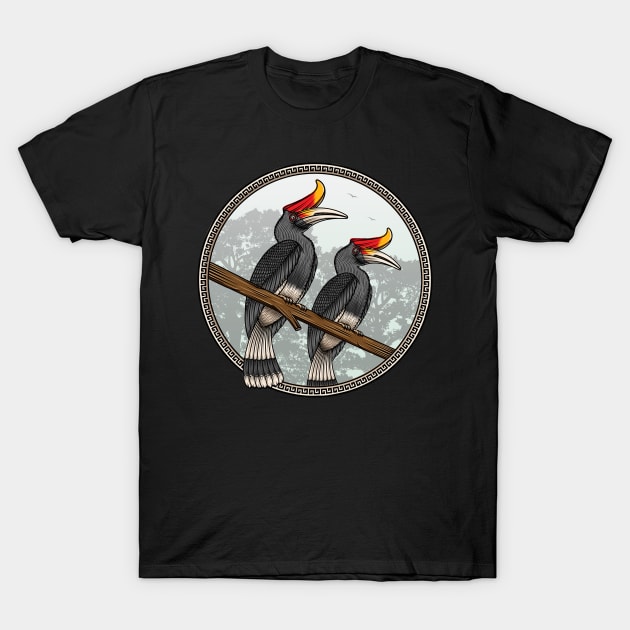 hornbill beautiful bird T-Shirt by Mako Design 